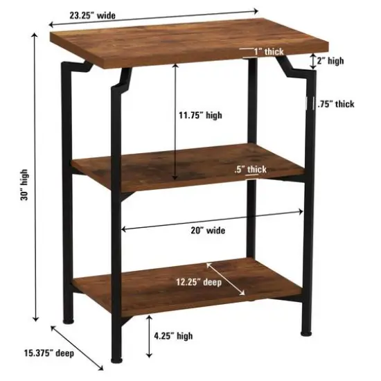 Household Essentials 30" Crown Bookshelf Brown {7}