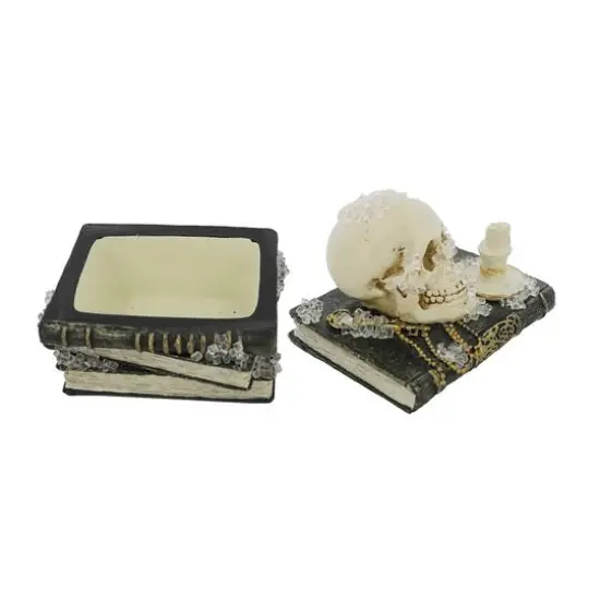 4.5" Stacked Book Box with Skull by Ashland&reg; {3}