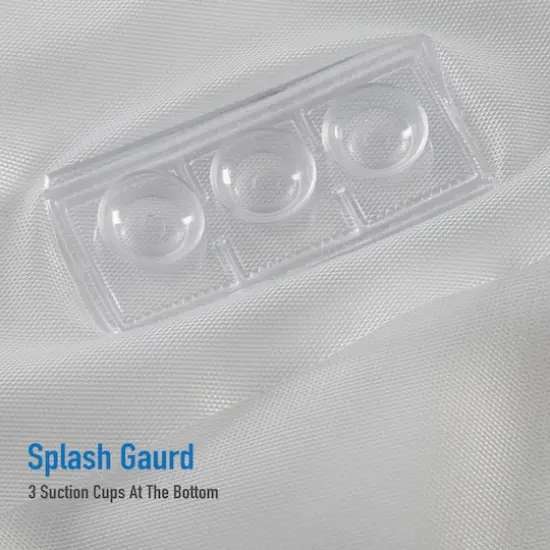 Bath Bliss Splash Guard Shower Liner Clear Frost {6}