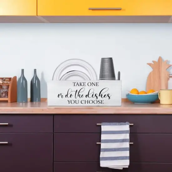 Elegant Designs 15.75" Kitchen Organizer White Wash {5}