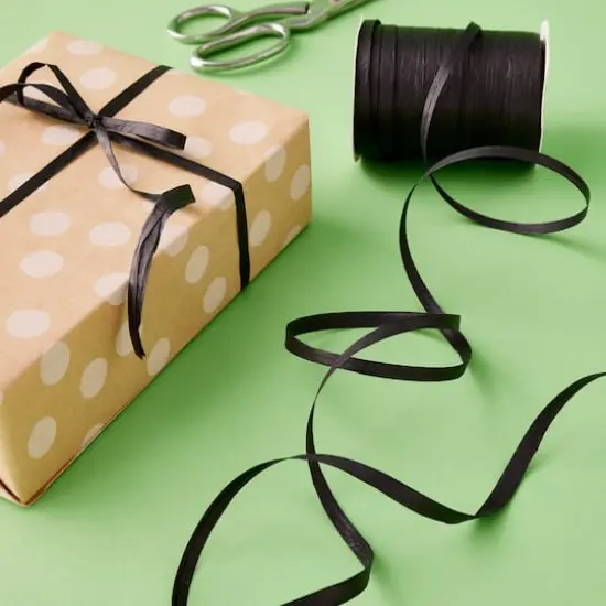 75yd. Raffia Ribbon by Celebrate It&trade; Black {3}