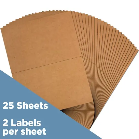 JAM Paper Shipping Labels, 50ct. Brown Kraft {4}