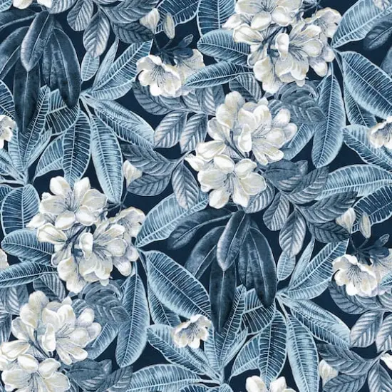 Tommy Bahama Darwin Flora Peel & Stick Wallpaper Midnight Blue {1}