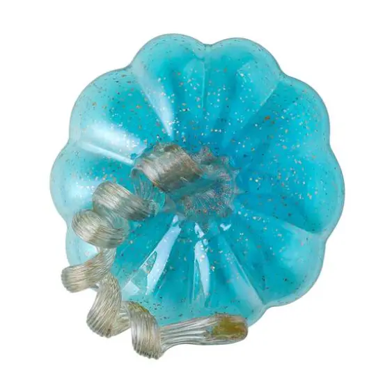 Glitzhome&reg; Short Glass Pumpkin, Blue {9}