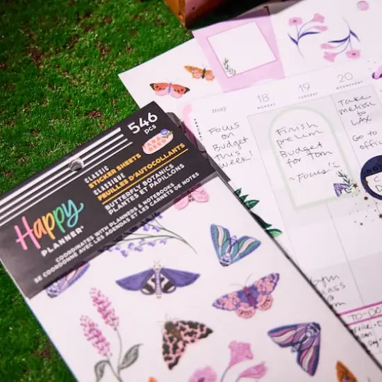 The Classic Happy Planner&reg; Butterfly Botanics Sticker Book {10}