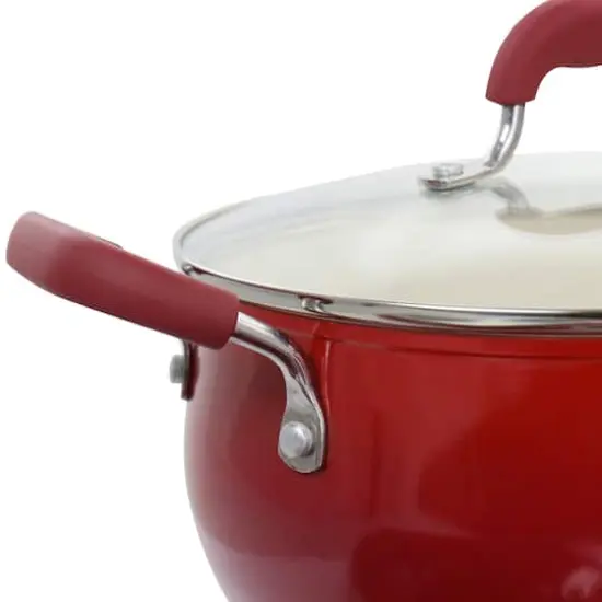 Oster Corbett 8-Piece Red Nonstick Aluminum Cookware Set {8}