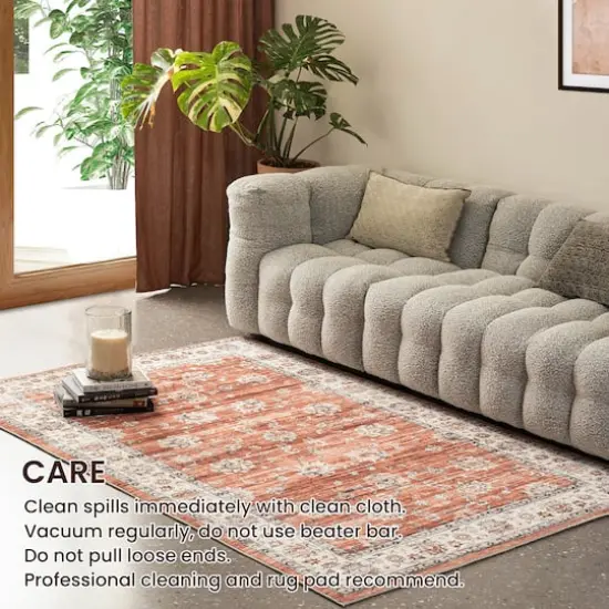 Glitzhome&reg; Red & Ivory Oriental Area Rug {7}