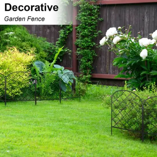 NEX 10ft. Black Rhombic Garden Fence {3}