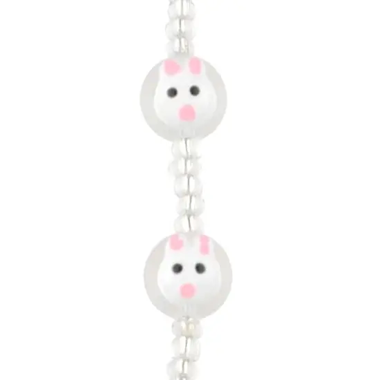 White Rabbit Painted Glass Beads, 11mm by Bead Landing&trade; {1}