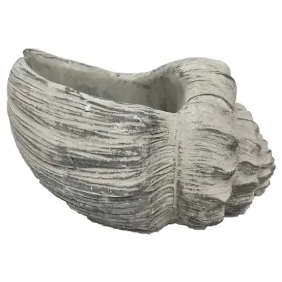 Santa's Workshop 10'' Cement Conch Planter Accent {1}