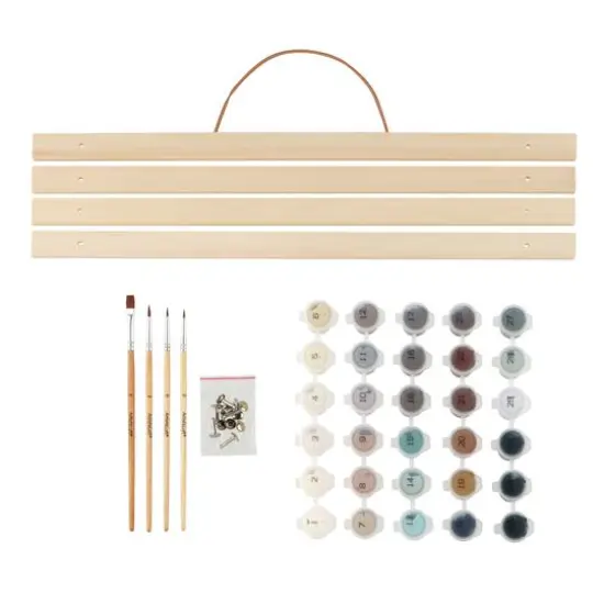 16" x 20" Skeleton Couple Paint-by-Number Kit with Wood Display Hanger by Artist's Loft&reg; {5}