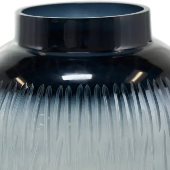 Black & Gray Ombre Glass Vase Set {7}