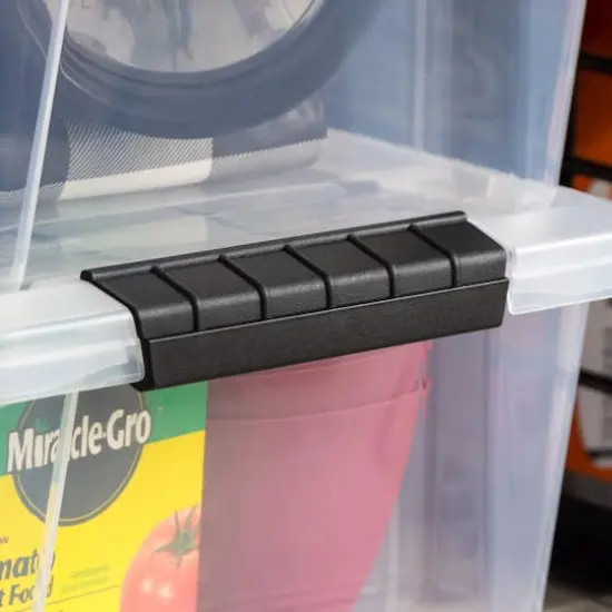 IRIS&reg; 13.5qt. Buckled Clear Boxes with Clear Buckle Lids, 6ct. {11}