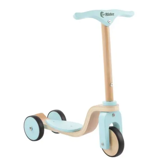 Toy Time Blue Wooden Kick Scooter {1}