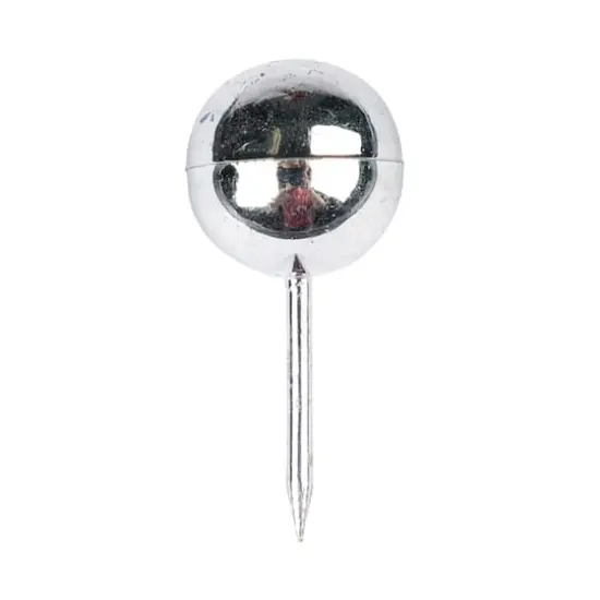 JAM Paper Colorful Round Push Pins, 100ct. Silver {4}