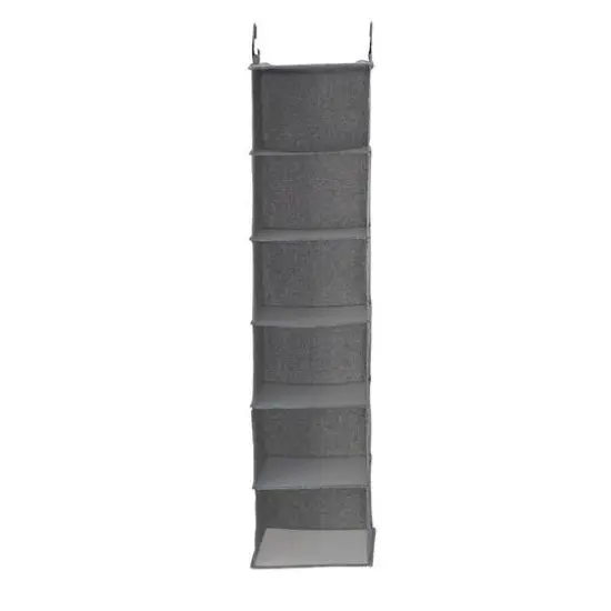 Household Essentials 6 Shelf Hanging Closet Organizer Graphite {6}