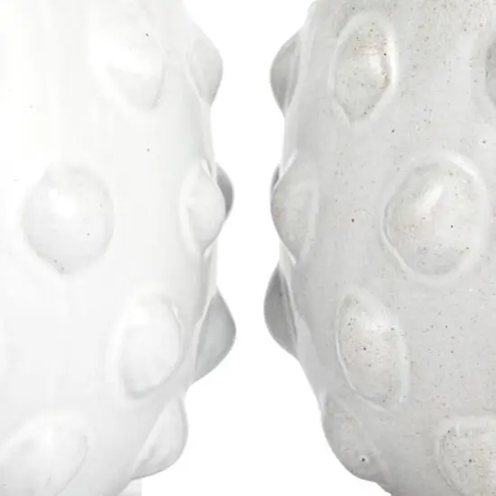 Hello Honey&reg; 5.5" White Bubbled Design Terra Cotta Planter {13}