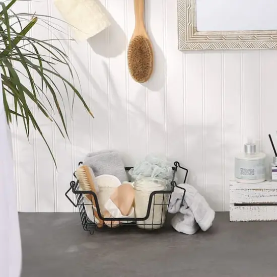 DII&reg; Small Square Metal Basket Black {4}