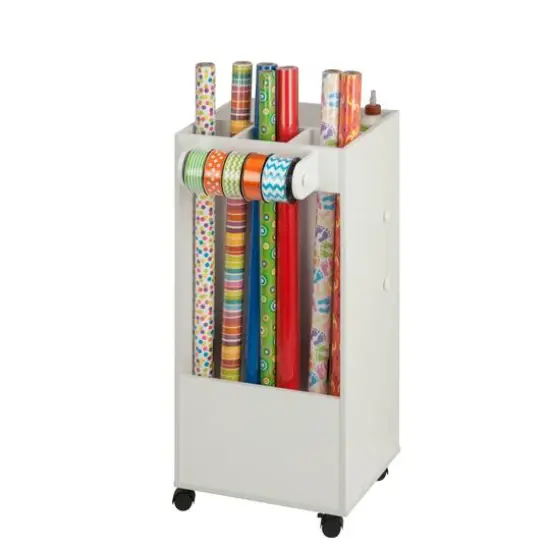 Honey Can Do White Craft Storage Cart With Wheels {6}