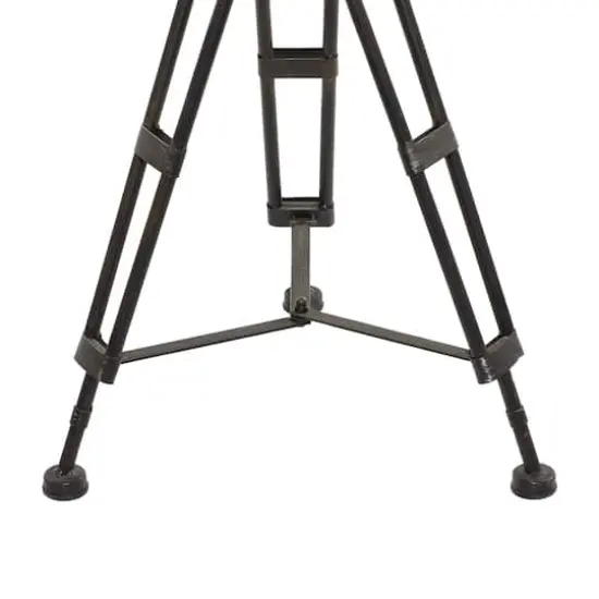 Black Glass & Metal Eclectic Accent Table {5}