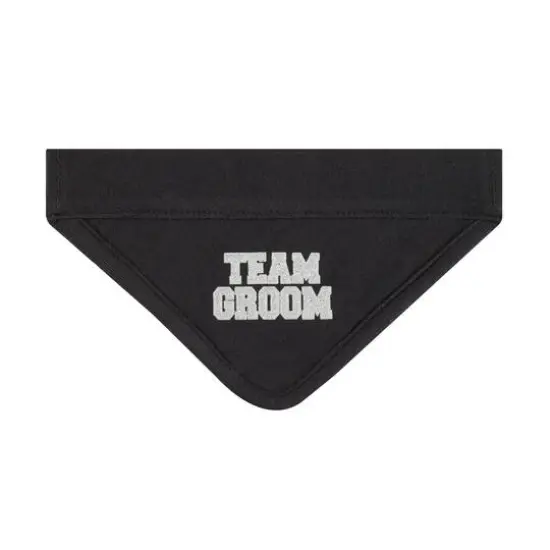 Best Furry Friends Black Team Groom Bandana Collar Slide {1}