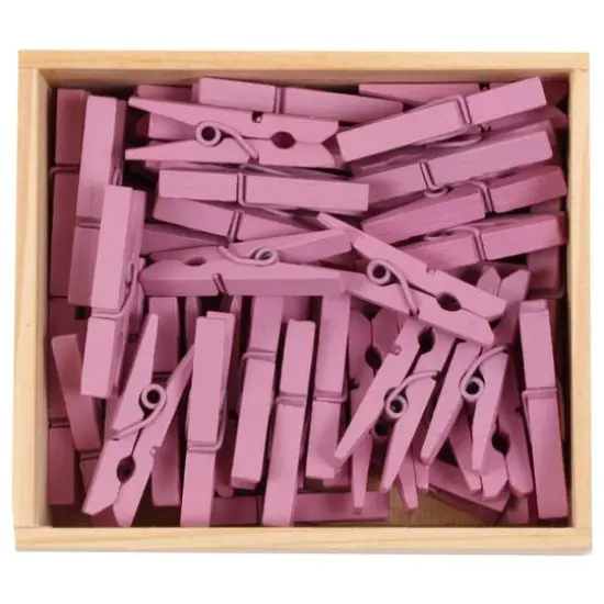 JAM Paper 1.125" Wood Clip Clothespins, 100ct. Lavender Purple {4}