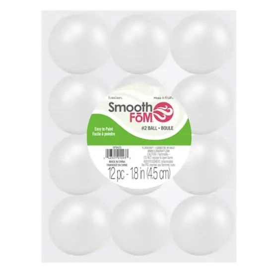 FloraCraft&reg; SmoothFōM&reg; 1.8" White Foam Balls, 12ct. {1}