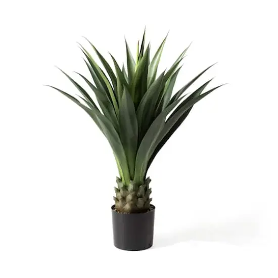 Glitzhome&reg; 3.25ft. Potted Faux Agave Plant {1}