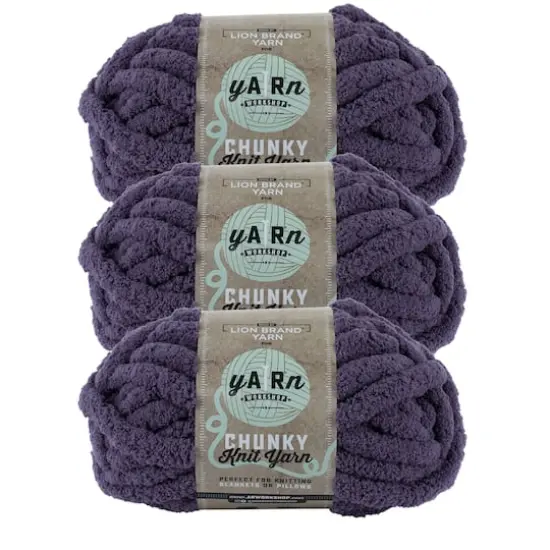 3 Pack Lion Brand&reg; Yarn Workshop Chunky Knit Yarn Fig Tree {1}