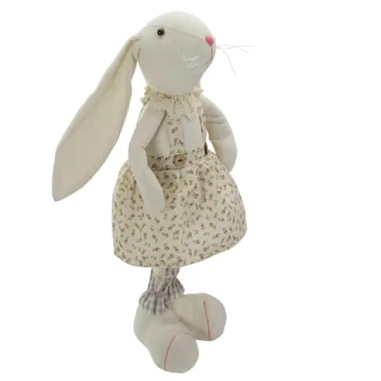 14.5" Standing Girl Easter Bunny Rabbit Spring Figure {4}