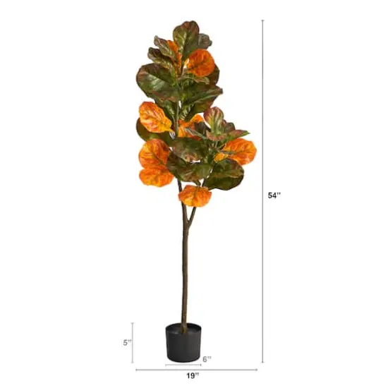 4.5ft. Potted Autumn Fiddle Leaf Fall Tree  {4}
