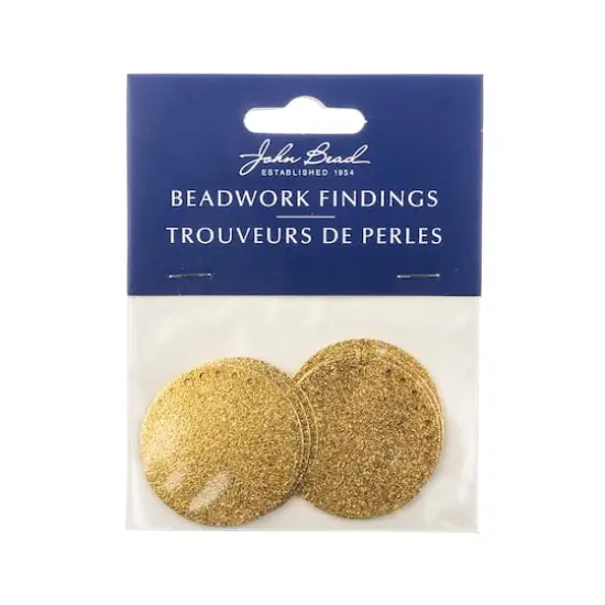 John Bead Beadwork Findings Gold 7 Hole Round Circle Pendant, 6ct. {4}