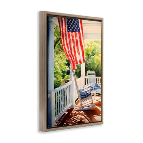 Stupell Industries Vintage American Porch Floater Framed Art Brown {4}