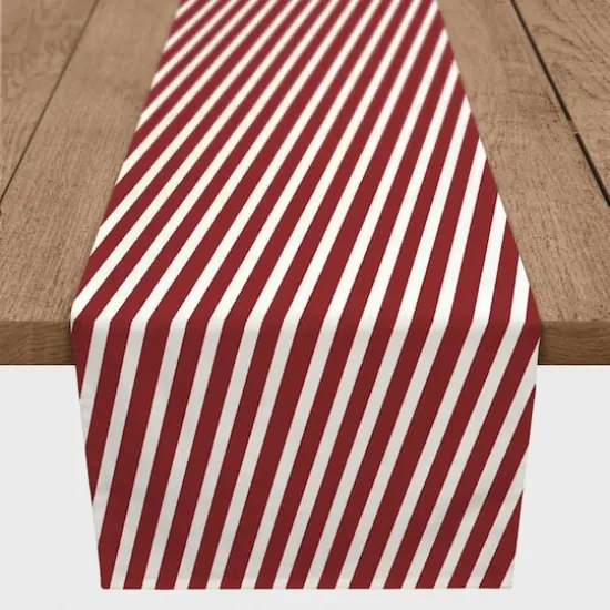 Candy Stripes Indoor/Outdoor Table Runner Red {3}