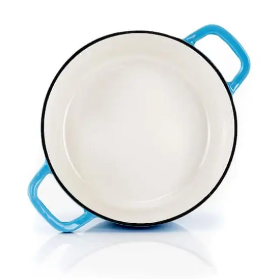 MegaChef Blue Enameled Cast Iron Casserole {5}