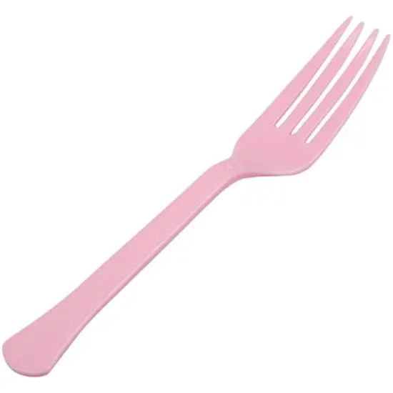 JAM Paper Premium Utensils Plastic Forks Party Pack, 48ct. Light Pink {1}