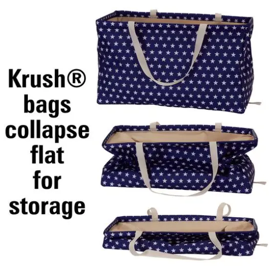 Household Essentials Krush&reg; Blue Stars Canvas Tote {8}