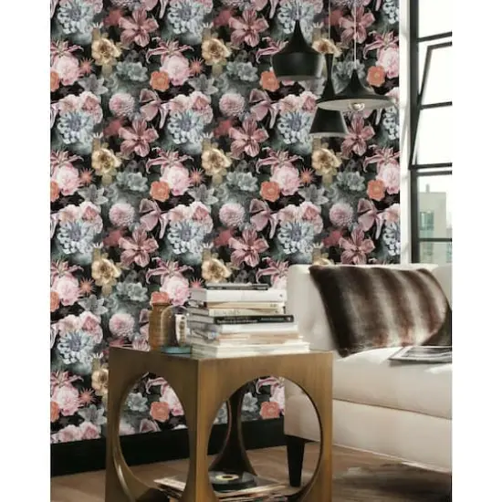 RoomMates Vintage Floral Blooms Peel & Stick Wallpaper Pink/Green {4}