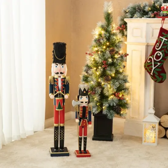 Glitzhome&reg; 24" Wooden Christmas Soldier Nutcracker {3}