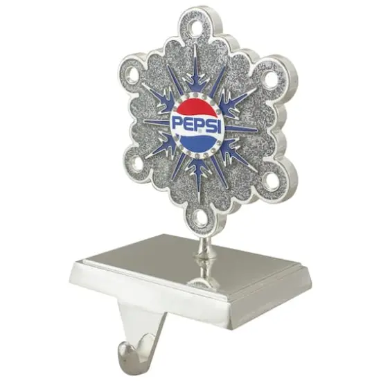 6.5" Silver & Blue Pepsi Snowflake Christmas Stocking Holder {5}