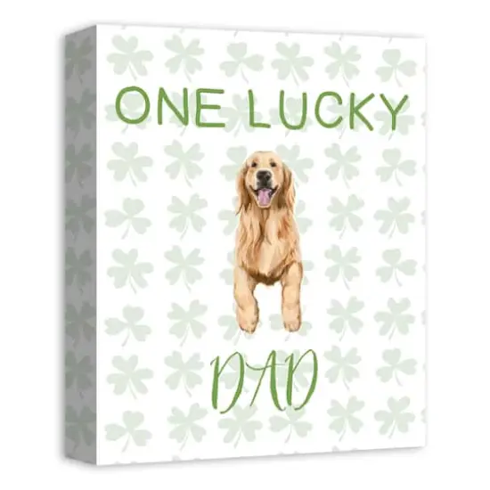 One Lucky Dad 11" x 14" Canvas Wall Art {3}