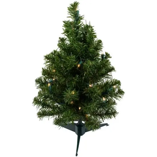 1.5ft. Pre-Lit Canadian Pine Artificial Christmas Tree, Clear Lights {5}