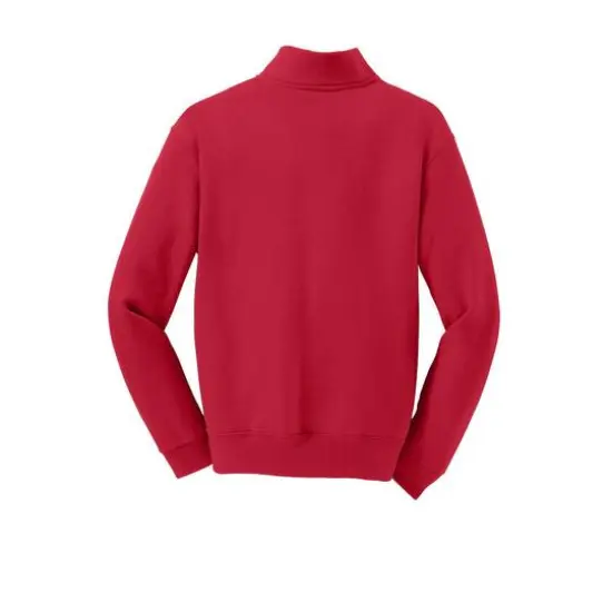 JERZEES&reg; NuBlend&reg; 1/4 Zip Cadet Collar Youth Sweatshirt True Red {5}
