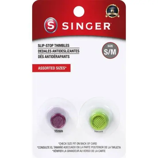 SINGER&reg; Metallic Small & Medium Slip-Stop Thimble Set {1}