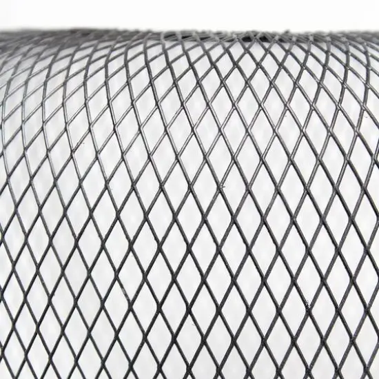 Simple Designs 12" Metal Mesh Industrial Table Lamp Black {8}