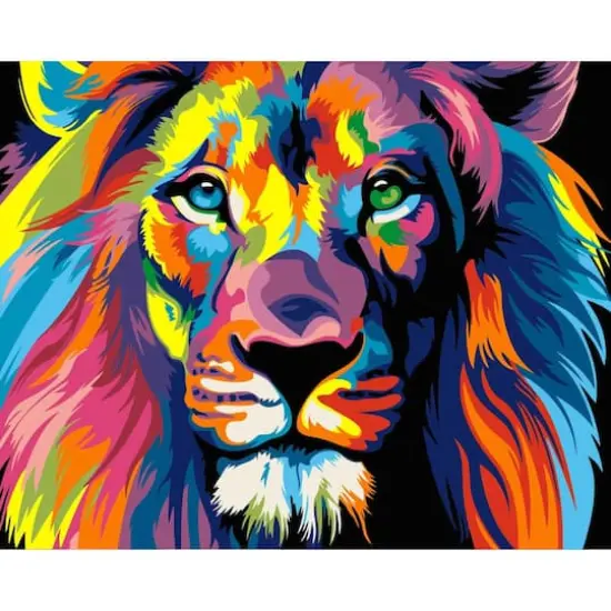 Crafting Spark Rainbow Lion Painting by Numbers Kit {1}