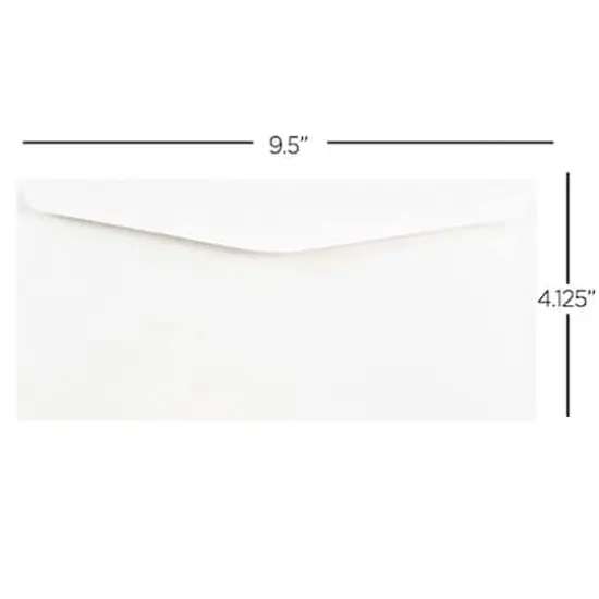 JAM Paper 4" x 9.5" White Business Envelopes, Bulk {5}