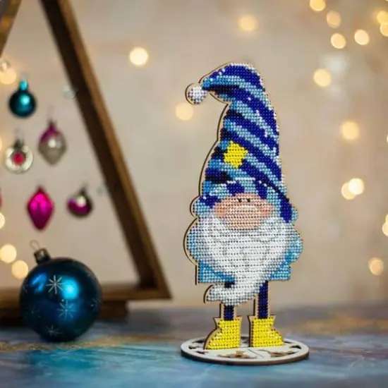 Wonderland Crafts Gnome Bead Embroidery on Wood Kit {7}