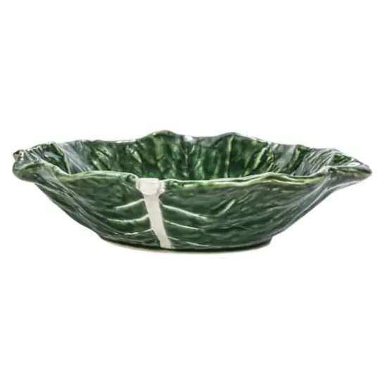 Hello Honey&reg; 9" Green Hand-Painted Embossed Stoneware Cabbage Bowls, 4ct. {10}