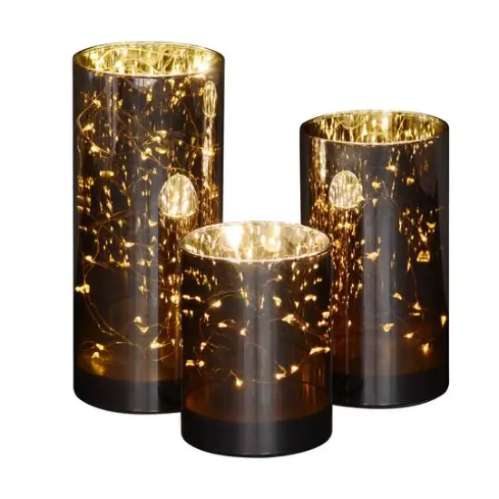 Brown Glass LED Decorative Galaxy Night Lighted Jars {1}